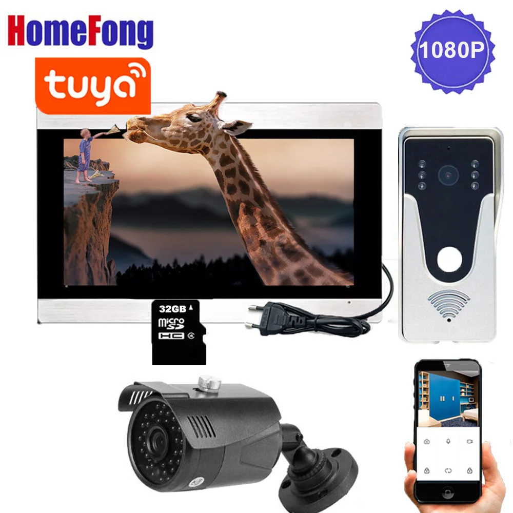 Homefong Tuya 1080P Video Door Phone Intercom System Wifi Wireless Smart Mobile App Remote Control Doorbell CCTV Cameras
Homefong Tuya 1080P Video Door Phone Intercom System Wifi Wireless Smart Mobile App Remote Control Doorbell CCTV Cameras