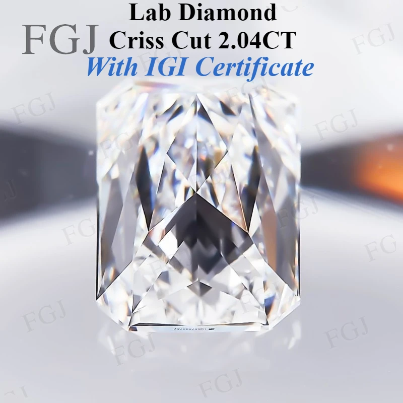 2.04CT Lab Diamond CrissCut VS1 E Цвет Ювелирные изделия высшего качества на заказ с сертификатом IGI CVD HPHT Каменные бусины Оптовая цена
2.04CT Lab Diamond CrissCut VS1 E Цвет Ювелирные изделия высшего качества на заказ с сертификатом IGI CVD HPHT Каменные бусины Оптовая цена