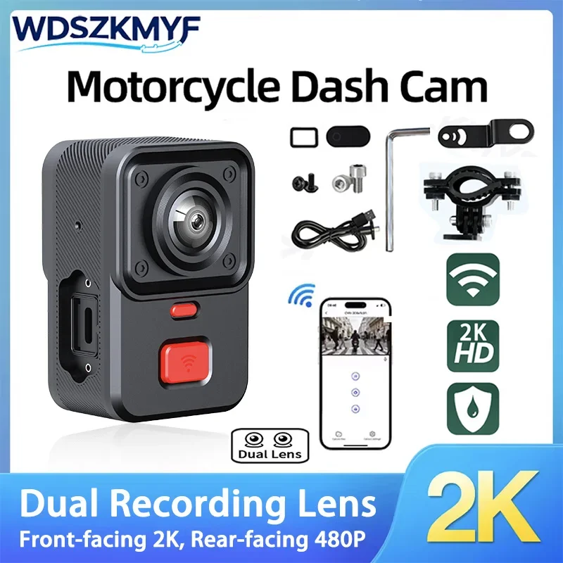 NEW Motorcycle Dashcam Single/Dual lens Waterproof Motorcycle Camera DVR Front 2K Rear 480P Camera Video GPS Black Night Vision
NEW Motorcycle Dashcam Single/Dual lens Waterproof Motorcycle Camera DVR Front 2K Rear 480P Camera Video GPS Black Night Vision