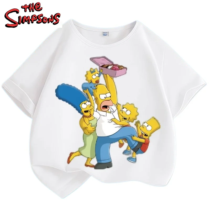 New "The Simpsons" T-shirt with Cartoon Pattern Versatile and Comfortable Loose Short-sleeved for Men Women and Children
New "The Simpsons" T-shirt with Cartoon Pattern Versatile and Comfortable Loose Short-sleeved for Men Women and Children
