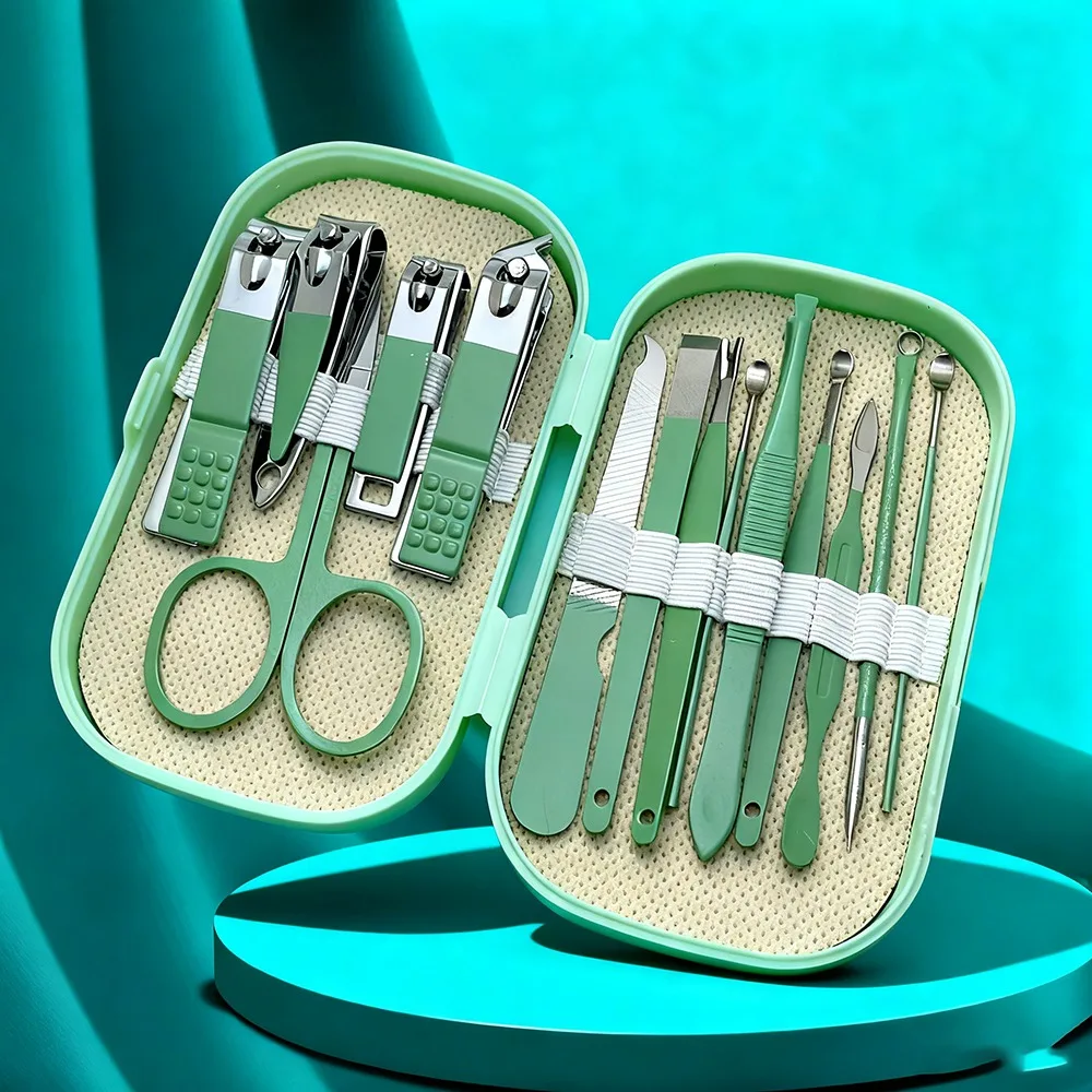 14pcs Stainless Steel Manicure And Pedicure Tool Set with Modern-style Concave-edged Nail Clippers Grooming Tools Nail Care Set
14pcs Stainless Steel Manicure And Pedicure Tool Set with Modern-style Concave-edged Nail Clippers Grooming Tools Nail Care Set