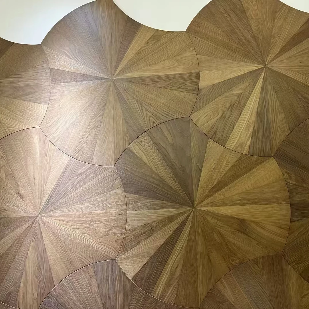 Customized version of art parquet wood floor Lotus leaf engineering oak floor
Customized version of art parquet wood floor Lotus leaf engineering oak floor