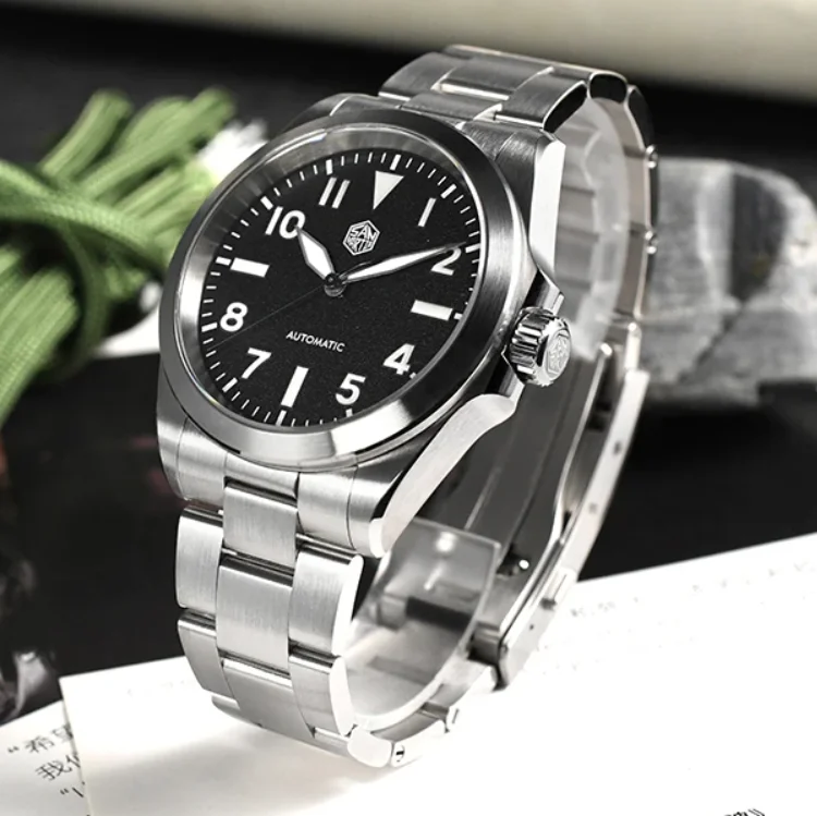 San Martin Men Automatic Watch 40mm Mechanical Wristwatch 10ATM Waterproof BGW-9 Luminous Sapphire NH35 Fire Textured Dial
San Martin Men Automatic Watch 40mm Mechanical Wristwatch 10ATM Waterproof BGW-9 Luminous Sapphire NH35 Fire Textured Dial