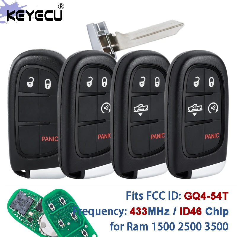 KEYECU GQ4-54T 433 МГц ID46 Автомобильный ключ с дистанционным пикапом для Dodge Ram 1500 2500 3500 2014 2015 2016 2017 2018 Бесключевой брелок
KEYECU GQ4-54T 433 МГц ID46 Автомобильный ключ с дистанционным пикапом для Dodge Ram 1500 2500 3500 2014 2015 2016 2017 2018 Бесключевой брелок