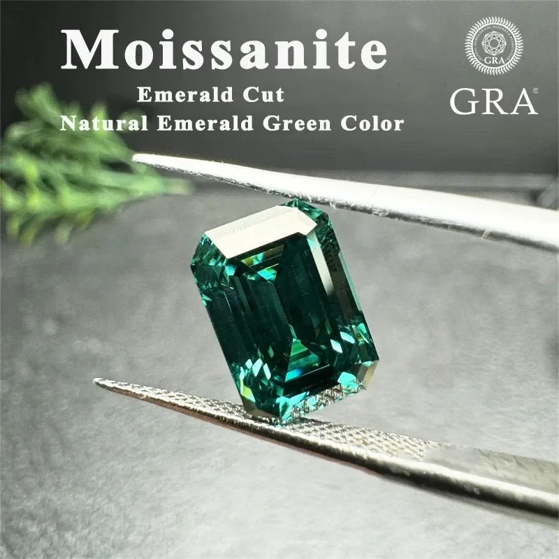 Moissanite Stone Emerald Cut Natural Emerald Green Color DIY Charms Ring Necklace Earrings Main Materials with Certificate
Moissanite Stone Emerald Cut Natural Emerald Green Color DIY Charms Ring Necklace Earrings Main Materials with Certificate
