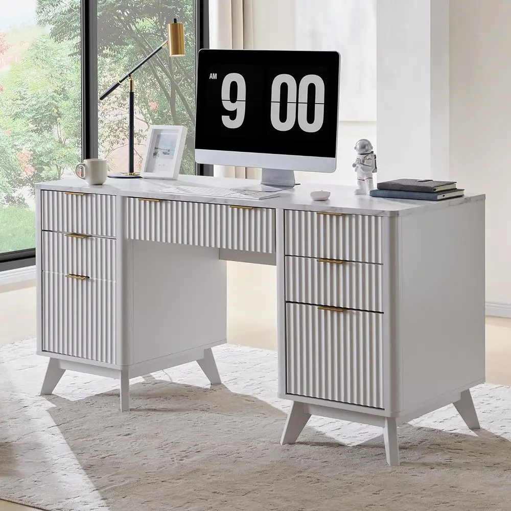 Современный офисный стол 60 см с ящиками, зарядной станцией и местом для хранения для домашнего офиса или кабинета, белый
Современный офисный стол 60 см с ящиками, зарядной станцией и местом для хранения для домашнего офиса или кабинета, белый