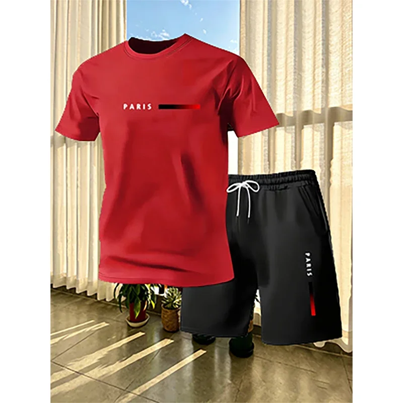 2026 New Men's Short Sleeved T-shirt+shorts Sportswear Personalized Paris Letter Print Summer Casual Loose Home 2-piece Set
2026 New Men's Short Sleeved T-shirt+shorts Sportswear Personalized Paris Letter Print Summer Casual Loose Home 2-piece Set