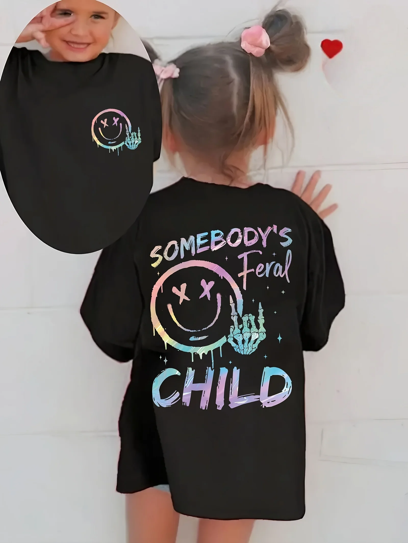 Someone's wild child print short sleeve t-shirt for girls comfortable casual t-shirt for summer
Someone's wild child print short sleeve t-shirt for girls comfortable casual t-shirt for summer