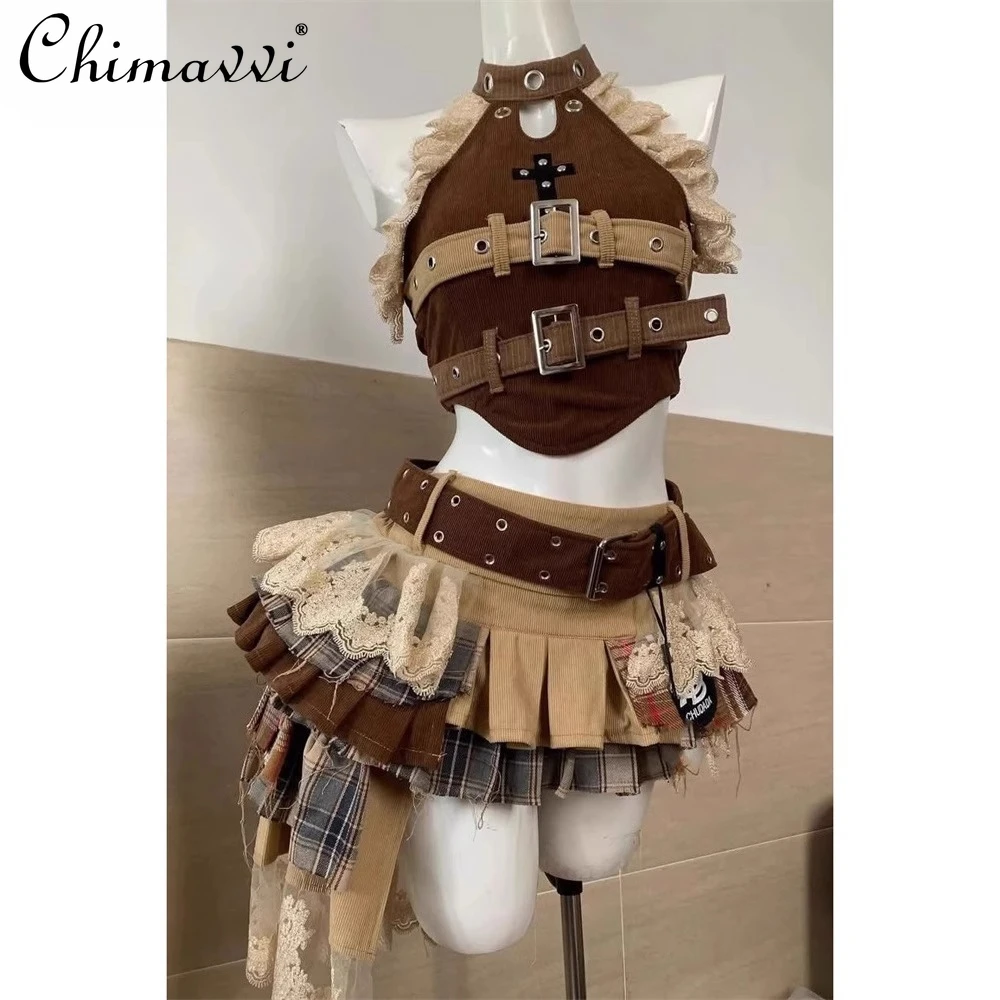 Sweet Cool Girls Splicing Denim Neck Tube Top Women's 2025 Summer Irregular Super Short Cake Skirt Two Piece Set Outfits
Sweet Cool Girls Splicing Denim Neck Tube Top Women's 2025 Summer Irregular Super Short Cake Skirt Two Piece Set Outfits