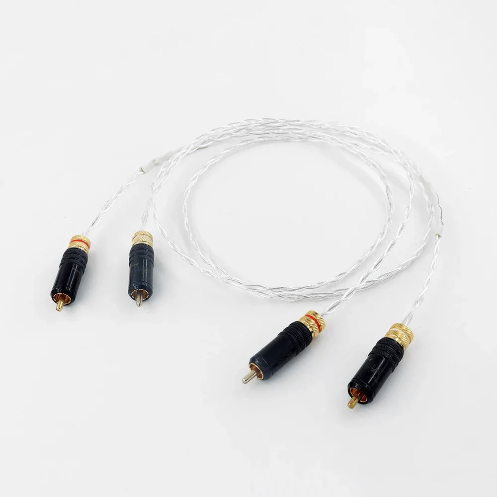 Pair 3Ag occ copper silver plated audio Interconnects cable with WBT-0144 RCA plug,Extension Cord
Pair 3Ag occ copper silver plated audio Interconnects cable with WBT-0144 RCA plug,Extension Cord