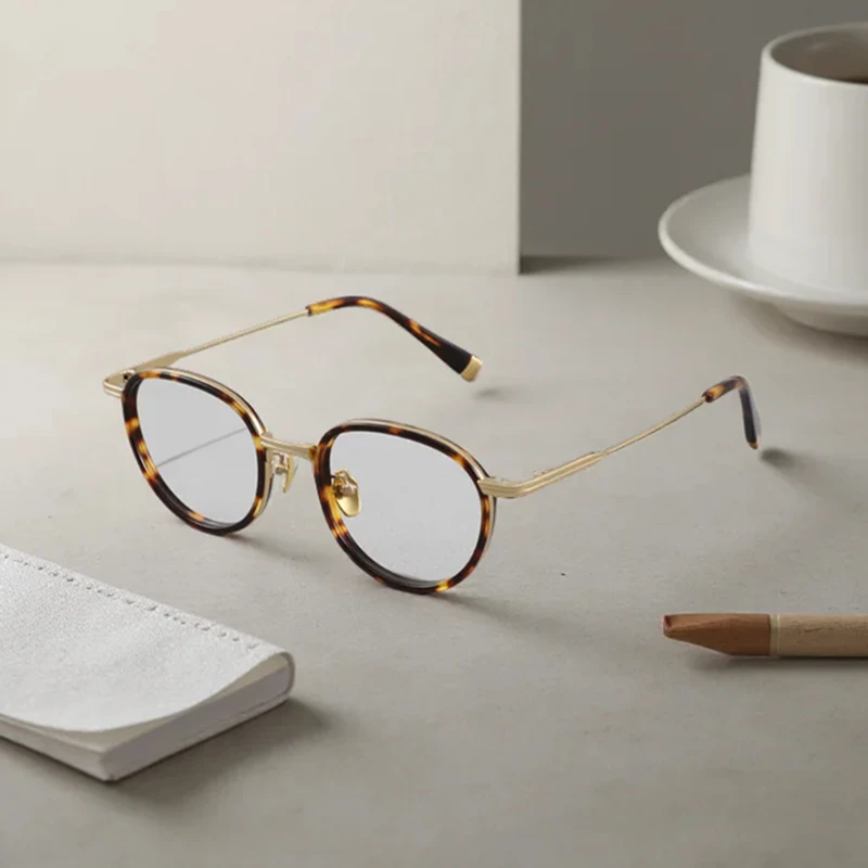 Vintage Round Titanium Acetate Glasses Frame Women High Quality Handmade Retro Eyeglasses Men Trendy Unisex Eyewear Spectacles
Vintage Round Titanium Acetate Glasses Frame Women High Quality Handmade Retro Eyeglasses Men Trendy Unisex Eyewear Spectacles