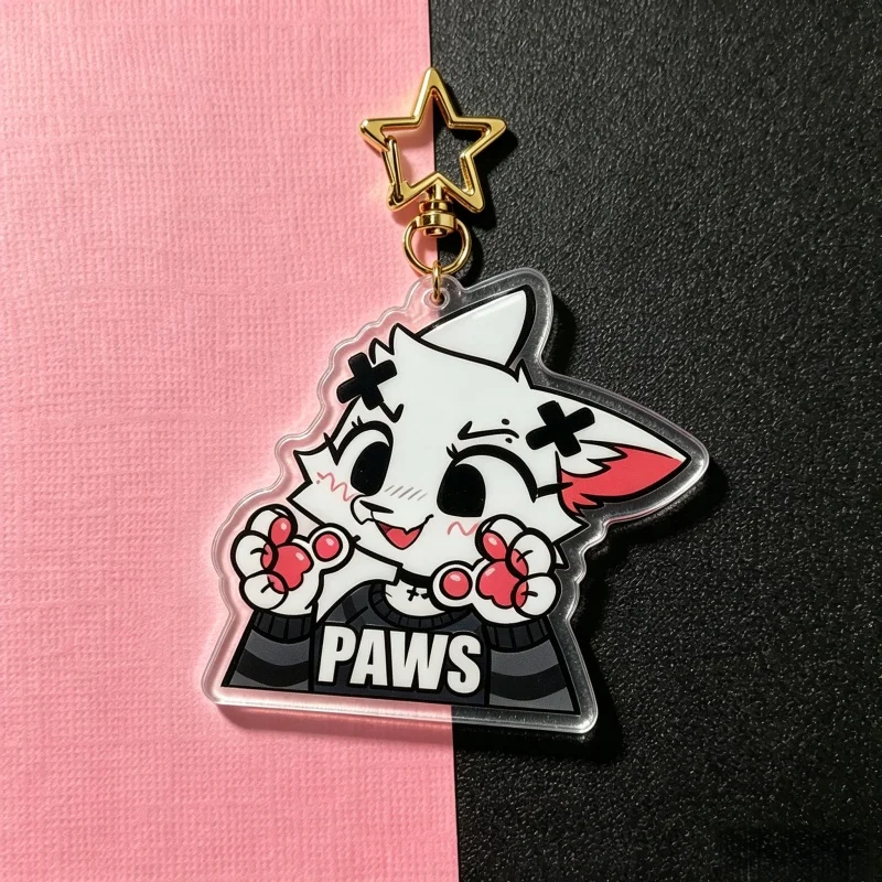 Skye Paws Furry Cat Acrylic Keychain Cute Kitty Anime Fursona Character Keyring Pet Paw Bag Charm Collectible Gift for Fans
Skye Paws Furry Cat Acrylic Keychain Cute Kitty Anime Fursona Character Keyring Pet Paw Bag Charm Collectible Gift for Fans