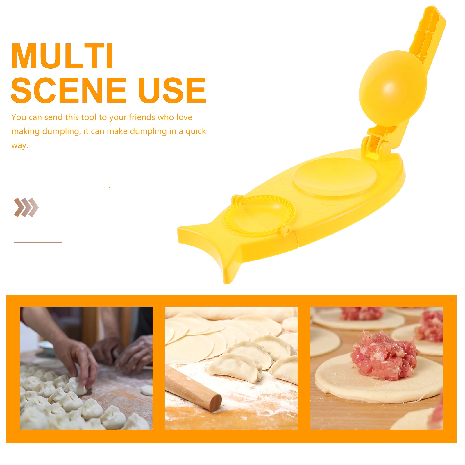 2in1 Dumpling Wrapper Maker Press Yellow Kitchen Tool Portable Skin Presser Mold Easy Clean NonSlip Handle Sturdy Durability
2in1 Dumpling Wrapper Maker Press Yellow Kitchen Tool Portable Skin Presser Mold Easy Clean NonSlip Handle Sturdy Durability