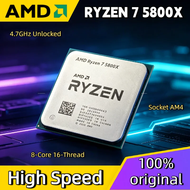4.7GHz AMD Ryzen 7 5800X 8 Core 16 Thread R7 5800X CPU Unlocked Desktop Processor Socket AM4 Gaming CPU Tray OEM Pro Max
4.7GHz AMD Ryzen 7 5800X 8 Core 16 Thread R7 5800X CPU Unlocked Desktop Processor Socket AM4 Gaming CPU Tray OEM Pro Max