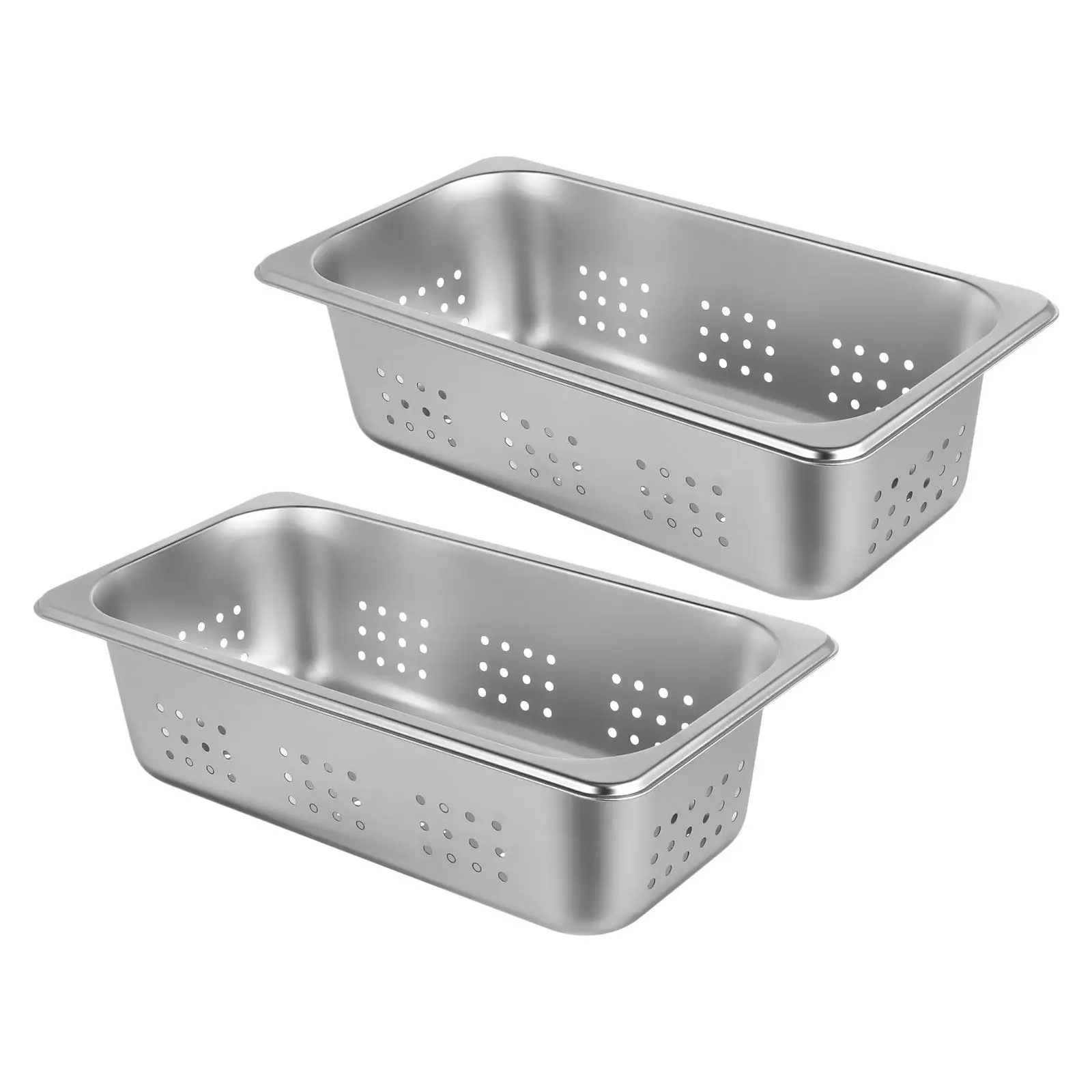 2pcs Perforated Steam Table Pan Stainless Steel Rectangular Food Pans Buffet Serving Tray for Catering Restaurants Steaming
2pcs Perforated Steam Table Pan Stainless Steel Rectangular Food Pans Buffet Serving Tray for Catering Restaurants Steaming