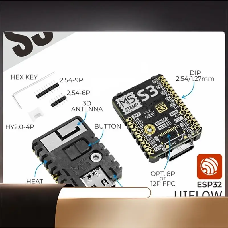 Модуль M5stamp ESP32S3 STAMPS3 Встроенный основной модуль управления ESP32-S3FN8 Чип ESP32S3 Макетная плата-N35R
Модуль M5stamp ESP32S3 STAMPS3 Встроенный основной модуль управления ESP32-S3FN8 Чип ESP32S3 Макетная плата-N35R