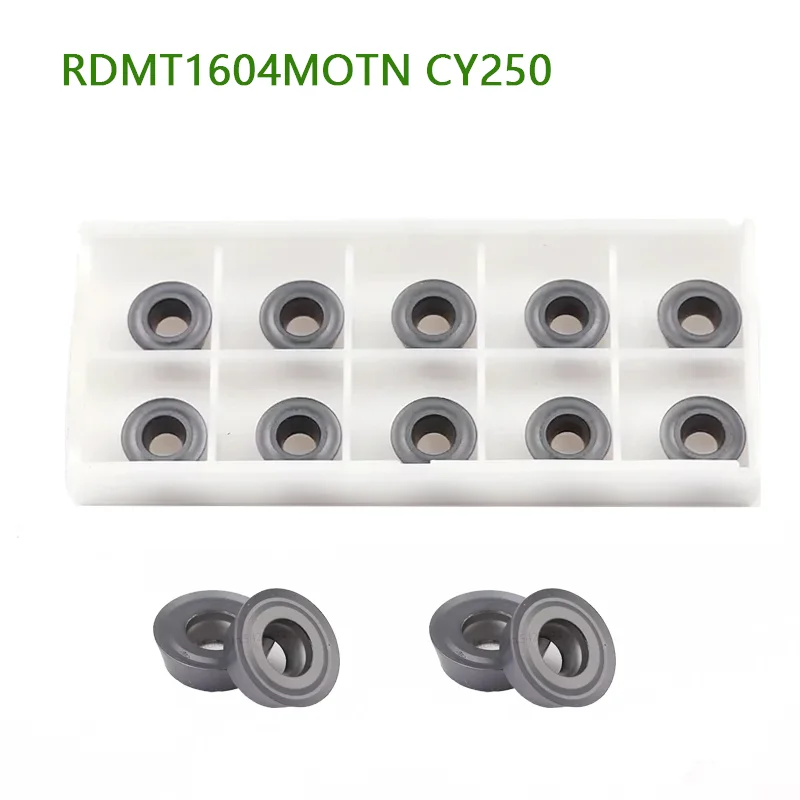 10pcs RDMT1604 MOTN CY250 Carbide Milling Insert R8 Blade CNC Lathe Inner Round Mill Cutter Metal Machine Cutting Turning Tools
10pcs RDMT1604 MOTN CY250 Carbide Milling Insert R8 Blade CNC Lathe Inner Round Mill Cutter Metal Machine Cutting Turning Tools