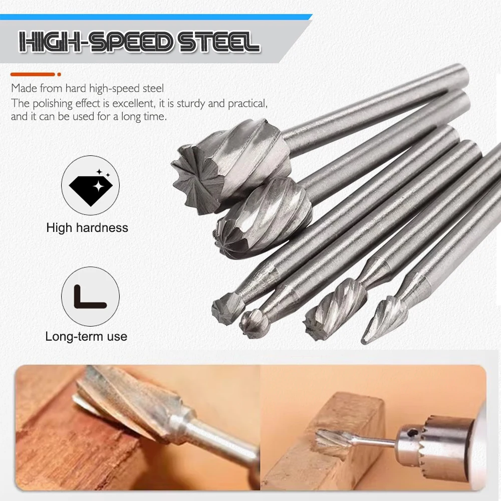 6 Pcs High-Speed Steel Rotary Files Carbide Rotary Files Steel Coarse-Tooth Engraving Milling Cutters Woodworking Rotary Files
6 Pcs High-Speed Steel Rotary Files Carbide Rotary Files Steel Coarse-Tooth Engraving Milling Cutters Woodworking Rotary Files