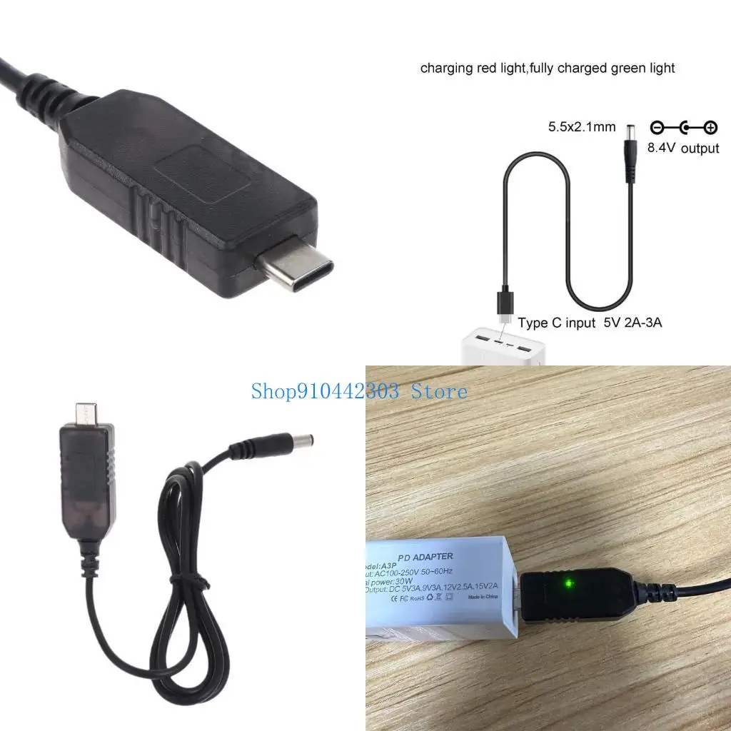 L4MD 8.4V Power Adapter Cable Type-C to DC5521 Charging Adapter for Li-ion Battery
L4MD 8.4V Power Adapter Cable Type-C to DC5521 Charging Adapter for Li-ion Battery