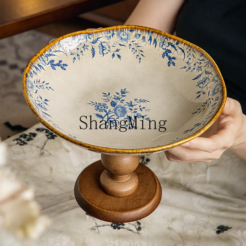 FG medieval high-footed plate retro wood ceramic fruit plate tray housewarming new home fruit plate
FG medieval high-footed plate retro wood ceramic fruit plate tray housewarming new home fruit plate