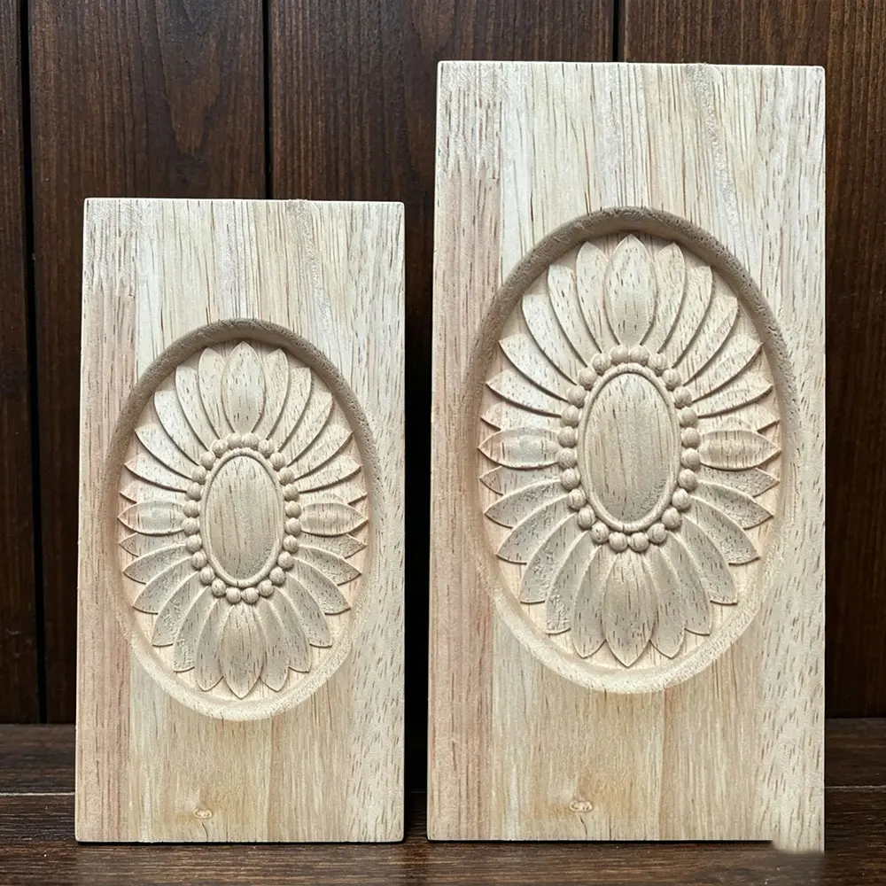 12/20cm Natural Wood Appliques Flower Carving Decals Decorative Wooden Mouldings for Cabinet Door Furniture Decor Figurines
12/20cm Natural Wood Appliques Flower Carving Decals Decorative Wooden Mouldings for Cabinet Door Furniture Decor Figurines