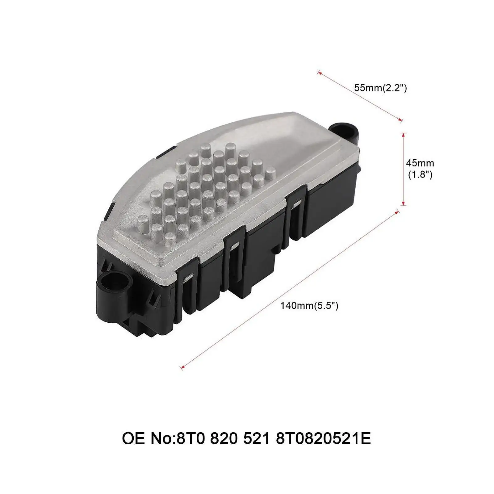 HVAC Blower Motor Resistor Replace Parts 8T0820521 Attachment for Q5 A5 S5 sq5 Allroad Simple Installation Professional
HVAC Blower Motor Resistor Replace Parts 8T0820521 Attachment for Q5 A5 S5 sq5 Allroad Simple Installation Professional