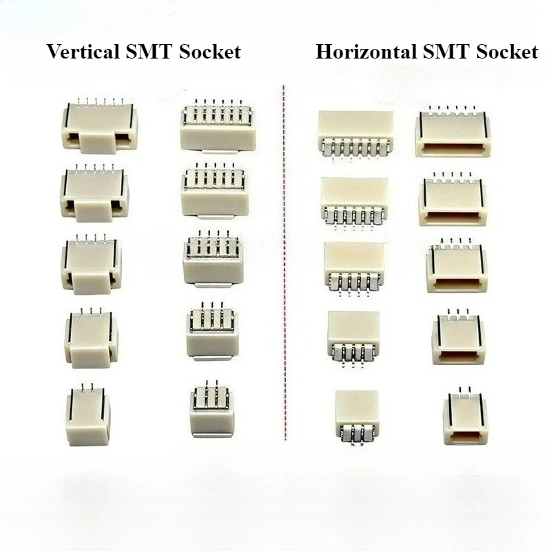 100pcs SH1.0 Wafer Connector 1.0mm Pitch 2P/3P/4P/5P/6P Right Angle Horizontal & Vertical SMT Socket Board To Wire
100pcs SH1.0 Wafer Connector 1.0mm Pitch 2P/3P/4P/5P/6P Right Angle Horizontal & Vertical SMT Socket Board To Wire