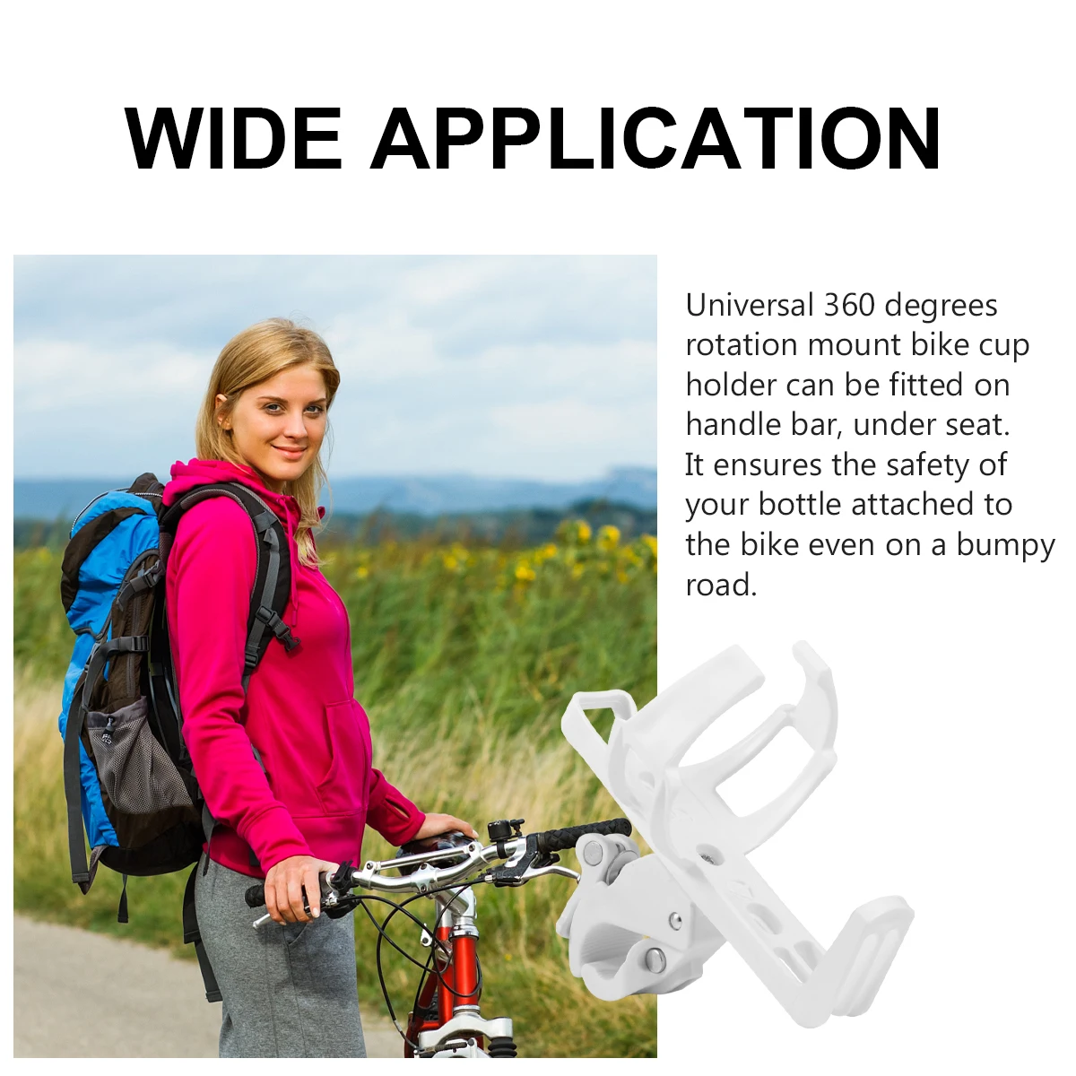 2Pcs Bike Bottle Cage Rack Water Holder Kettle Plastic Durable Shockproof Universal 360Degrees Rotation Fit H Under Seat
2Pcs Bike Bottle Cage Rack Water Holder Kettle Plastic Durable Shockproof Universal 360Degrees Rotation Fit H Under Seat