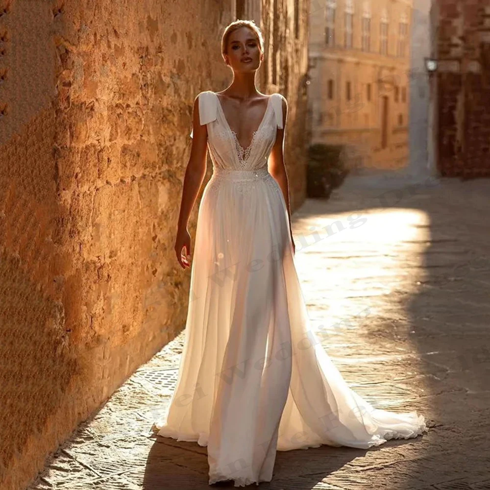 Sexy V-neck Bohemian Wedding Dresses Women's Tulle Sexy Off Shoulder Pleated 2024 Princess Bride Gowns Lace Applique Vestidos De
Sexy V-neck Bohemian Wedding Dresses Women's Tulle Sexy Off Shoulder Pleated 2024 Princess Bride Gowns Lace Applique Vestidos De