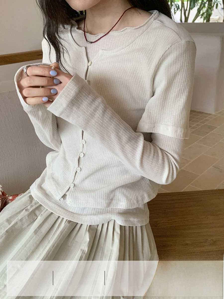 Linyunyun Women's Knitted Two-Piece Set Light Coffee Long Sleeve Casual Style Soft Knitwear Elegant Layering Fashion Top
Linyunyun Women's Knitted Two-Piece Set Light Coffee Long Sleeve Casual Style Soft Knitwear Elegant Layering Fashion Top