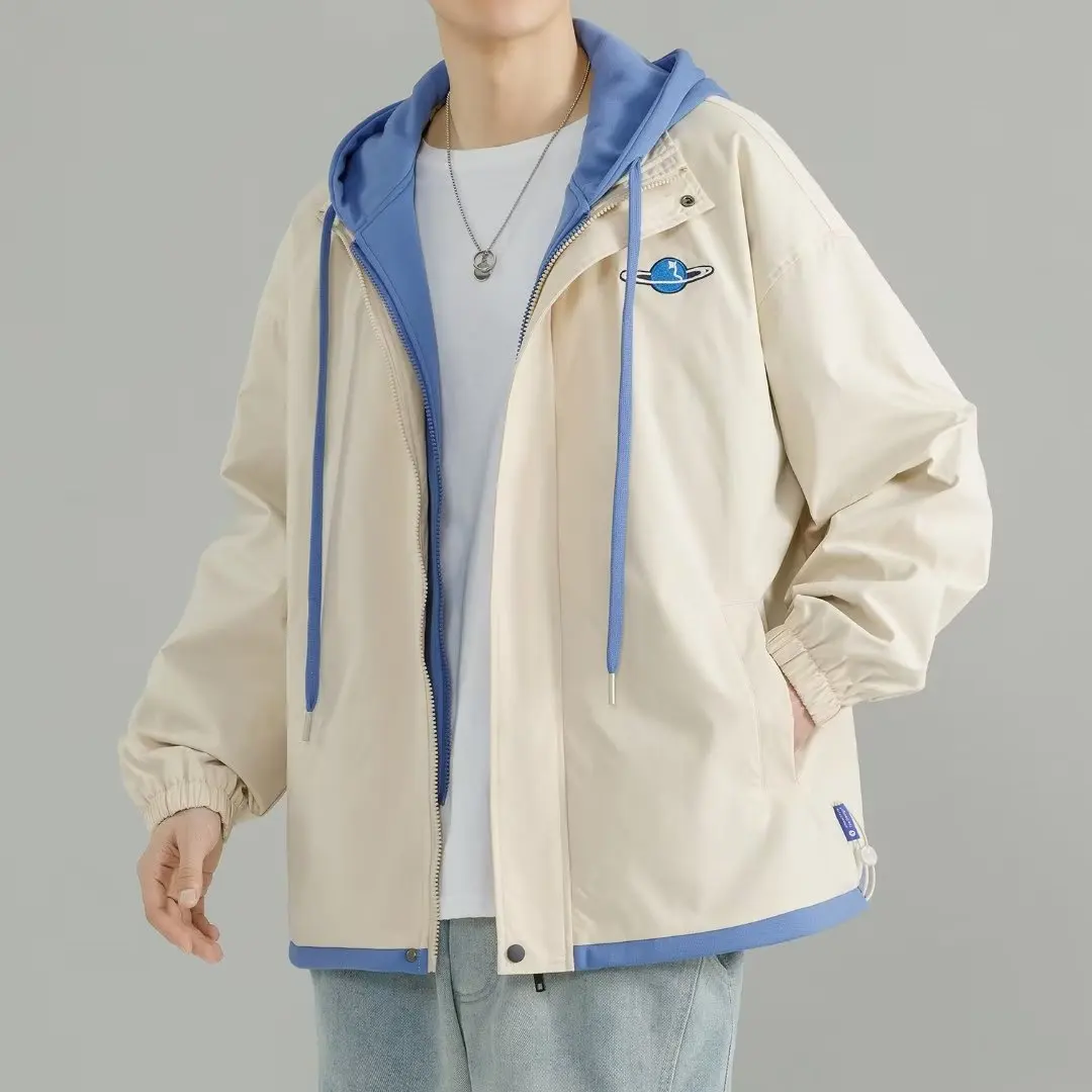 Fake Two-piece Jackets for Men's Spring Autumn Trendy Windproof Jackets Thin Men's Baseball Jackets Korean Fashion Streetwear
Fake Two-piece Jackets for Men's Spring Autumn Trendy Windproof Jackets Thin Men's Baseball Jackets Korean Fashion Streetwear