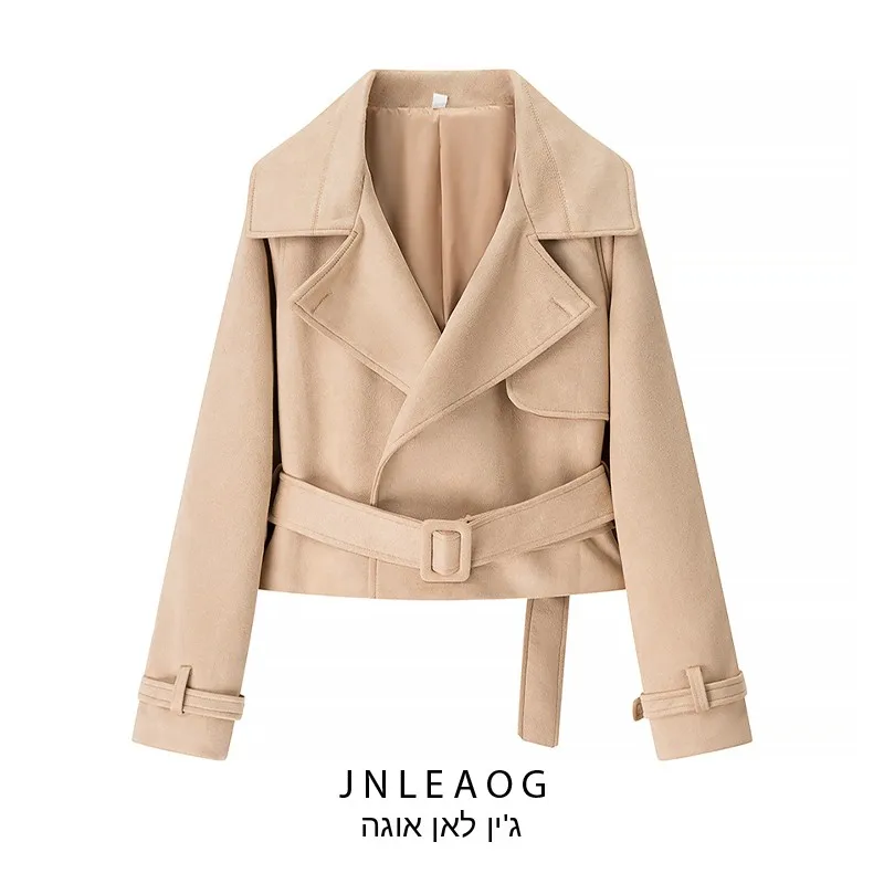 JNLEAOG Fashionable Versatile Women's Jacket Autumn New Style Design Sensation Stylish Belted Outerwear Ladies Short Coat
JNLEAOG Fashionable Versatile Women's Jacket Autumn New Style Design Sensation Stylish Belted Outerwear Ladies Short Coat