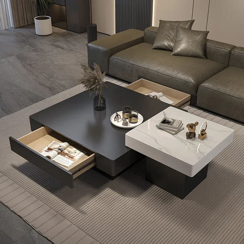 Minimalist rock slab coffee table modern minimalist living room black and white contrast square coffee table
Minimalist rock slab coffee table modern minimalist living room black and white contrast square coffee table