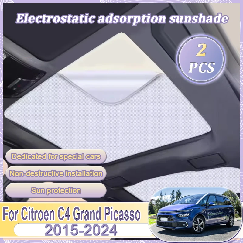 Car Insulation Sunroof Sunshade For Citroen C4 Grand Picasso 2015-2024 2019 Car Electrostatic Adsorption Sunshade Skylight Blind
Car Insulation Sunroof Sunshade For Citroen C4 Grand Picasso 2015-2024 2019 Car Electrostatic Adsorption Sunshade Skylight Blind