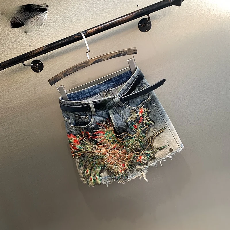 2023 New Shorts Women Summer Thin Embroidered Phoenix Denim Skirt Korean Version The Straight All-match Half-length Pants Tide
2023 New Shorts Women Summer Thin Embroidered Phoenix Denim Skirt Korean Version The Straight All-match Half-length Pants Tide