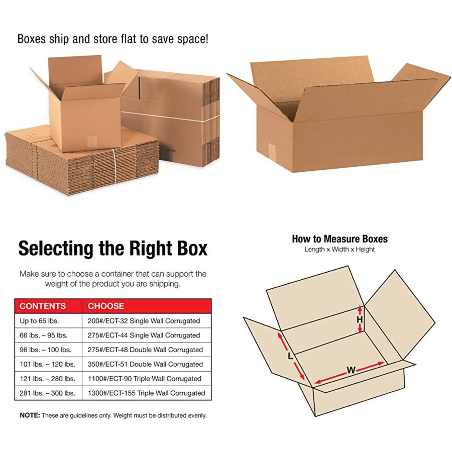 Shipping Boxes Flat 15"L x 10"W x 5"H 25-Pack - Corrugated Cardboard Box for Moving, Mailing, Packing, Packaging and Storage
Shipping Boxes Flat 15"L x 10"W x 5"H 25-Pack - Corrugated Cardboard Box for Moving, Mailing, Packing, Packaging and Storage