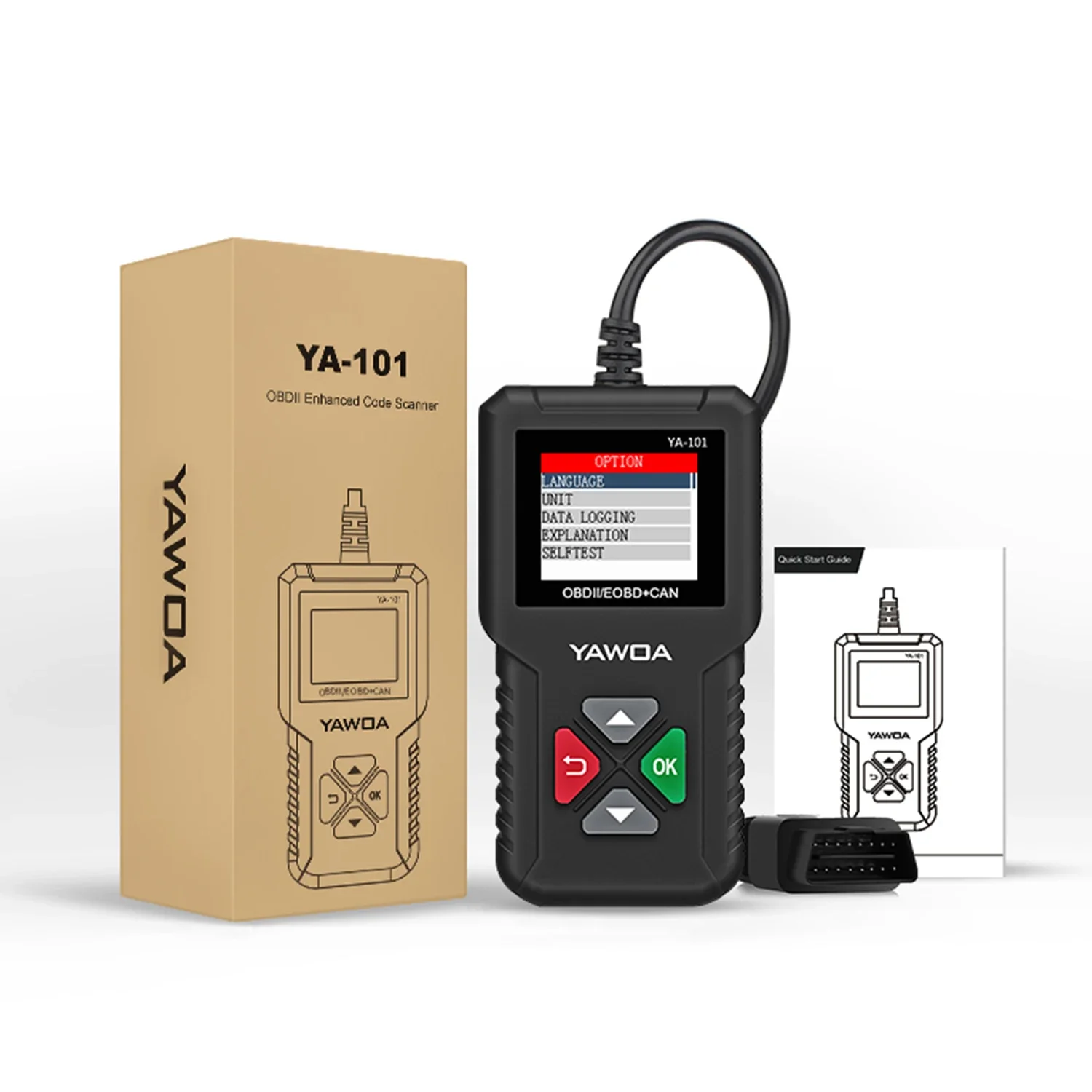 Прибор для диагностики неисправностей автомобиля OBD YA101, считыватель кодов, TFT, настоящий цветной дисплей
Прибор для диагностики неисправностей автомобиля OBD YA101, считыватель кодов, TFT, настоящий цветной дисплей