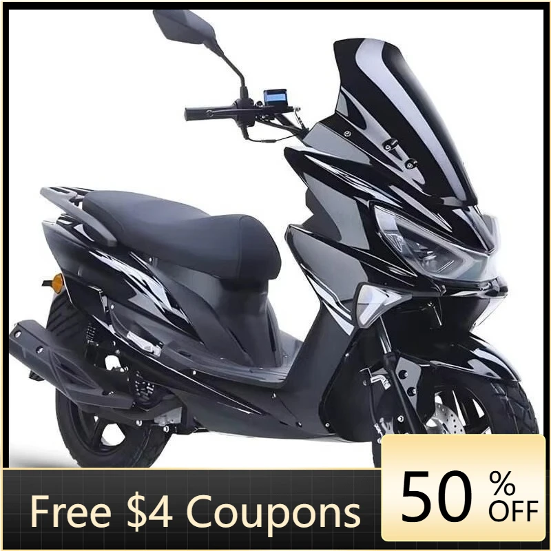 Rs 2000-Watt long-range high-speed fashion commuter scooter with windshield, disc brakes, and rear luggage rack for city travel
Rs 2000-Watt long-range high-speed fashion commuter scooter with windshield, disc brakes, and rear luggage rack for city travel