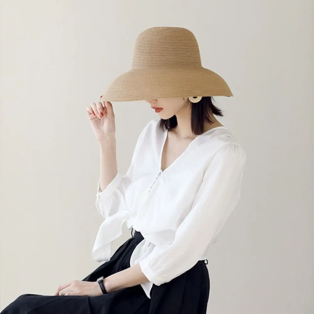 Casual Boho Straw Hat Dome Wide Brim Weave Hat Lightweight Visor Beach Hat Holiday
Casual Boho Straw Hat Dome Wide Brim Weave Hat Lightweight Visor Beach Hat Holiday