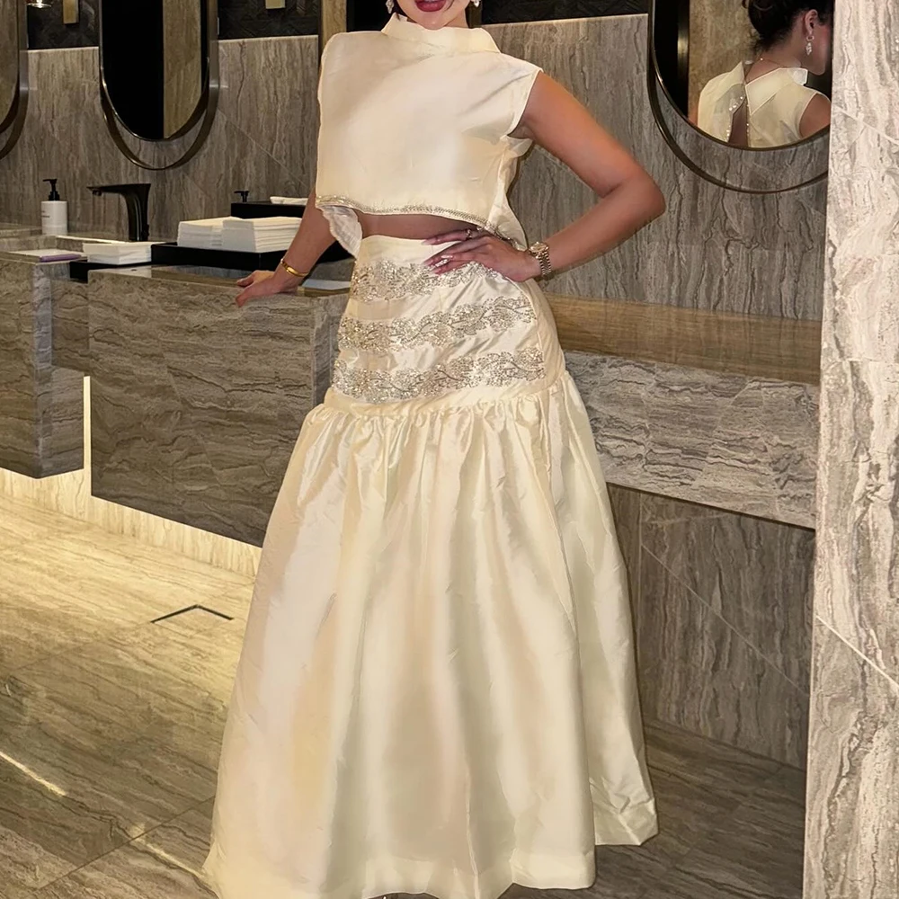 Customized Fashion A-Line Ankle Length High Collar Satin Sleeveless Pleats Evening Dress Classic Photo Color vestidos para mujer
Customized Fashion A-Line Ankle Length High Collar Satin Sleeveless Pleats Evening Dress Classic Photo Color vestidos para mujer