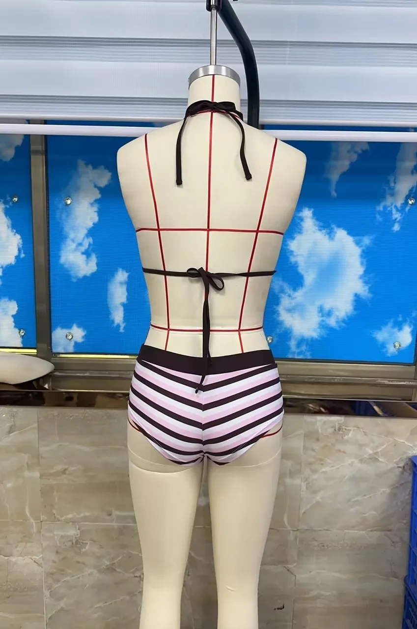 Women’s Two Piece Outfits Striped Triangle Bikini Top Boy Leg Bottoms Set Beachwear Swimsuit Bathing Suit Summer Vacation
Women’s Two Piece Outfits Striped Triangle Bikini Top Boy Leg Bottoms Set Beachwear Swimsuit Bathing Suit Summer Vacation