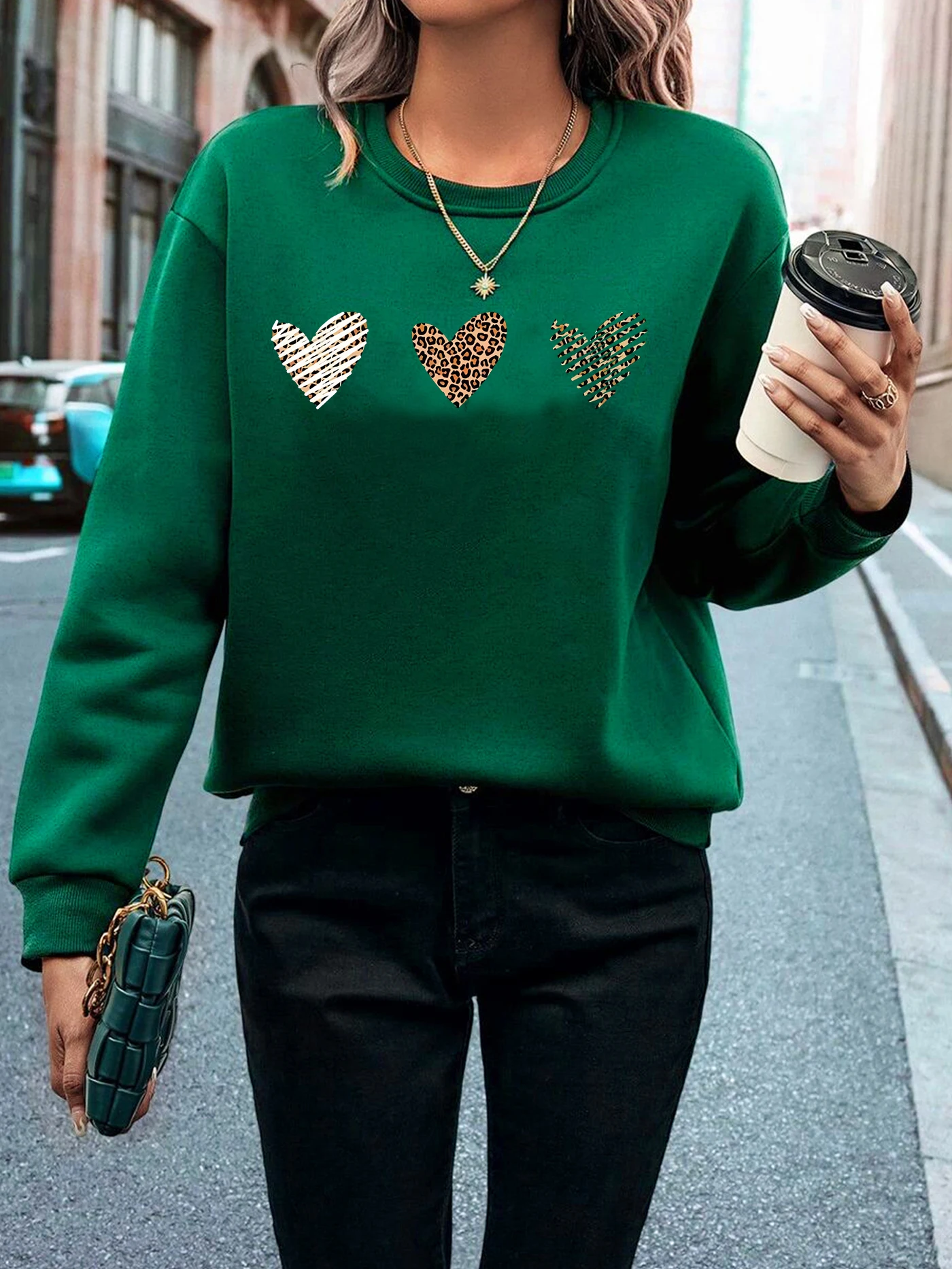 love print sweatshirt, crew neck casual sweatshirt for winter & fall, women's clothing.
love print sweatshirt, crew neck casual sweatshirt for winter & fall, women's clothing.