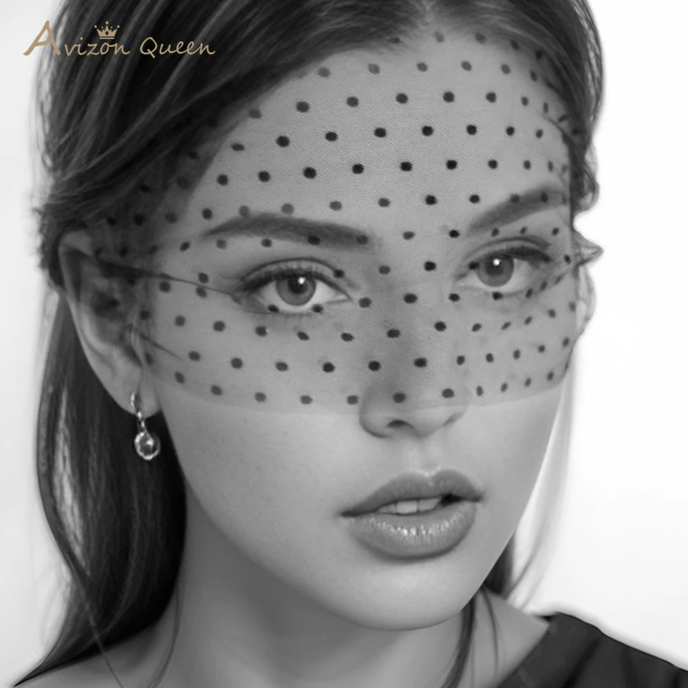Black And White Soft Tulle Dot Decoration Bridal Veil Mask Wedding Accessories Lady Festive Mask Personality MA48
Black And White Soft Tulle Dot Decoration Bridal Veil Mask Wedding Accessories Lady Festive Mask Personality MA48