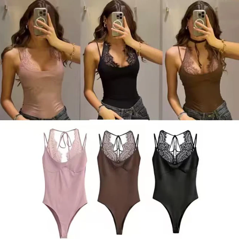 Sexy Lace Halter Bodysuit For Women, Slim High Cut Elegant Lace Top; Y2K Backless Floral Elastic Strap Bodysuit
Sexy Lace Halter Bodysuit For Women, Slim High Cut Elegant Lace Top; Y2K Backless Floral Elastic Strap Bodysuit