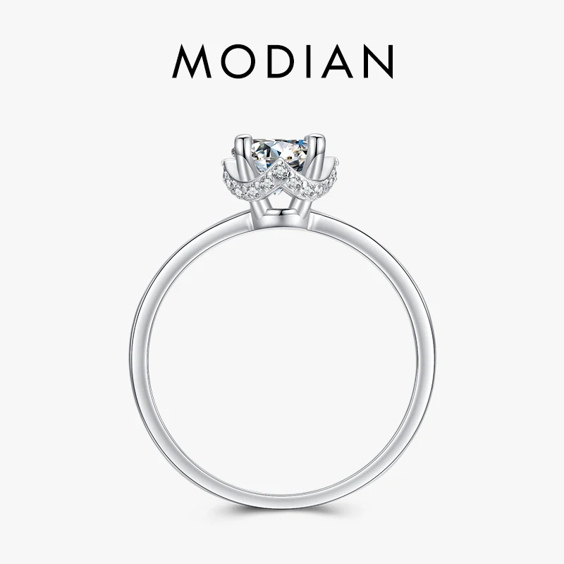MODIAN 925 Стерлинговое Серебро, Классические свадебные кольца в виде короны, Платиновое покрытие, эффектные украшения для женщин
MODIAN 925 Стерлинговое Серебро, Классические свадебные кольца в виде короны, Платиновое покрытие, эффектные украшения для женщин