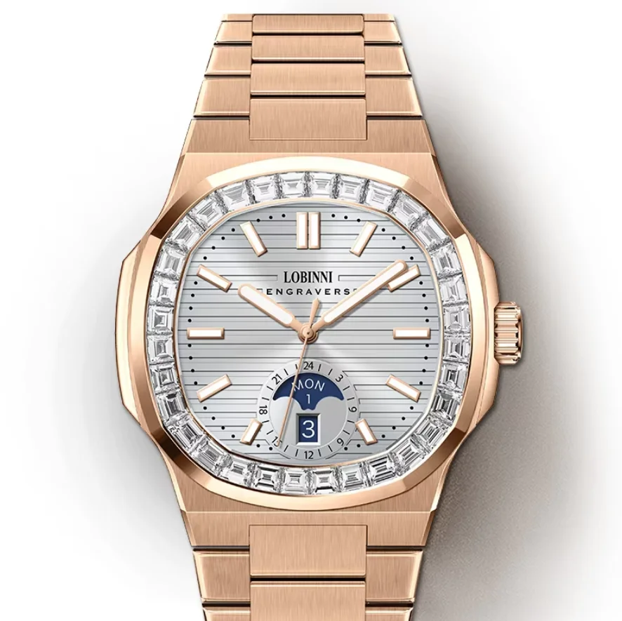 LOBINNI Men Automatic Watch 43MM Square Mechanical Wristwatch Luxury Sapphire Luminous Multi-Dial 24 Hours Week Date
LOBINNI Men Automatic Watch 43MM Square Mechanical Wristwatch Luxury Sapphire Luminous Multi-Dial 24 Hours Week Date