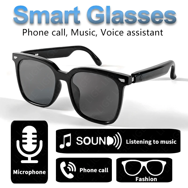 LIGE новые умные Bluetooth-очки, музыкальные наушники, голосовой помощник, UV400, поляризационные солнцезащитные очки синего света для мужчин и женщин, 2025 г.
LIGE новые умные Bluetooth-очки, музыкальные наушники, голосовой помощник, UV400, поляризационные солнцезащитные очки синего света для мужчин и женщин, 2025 г.