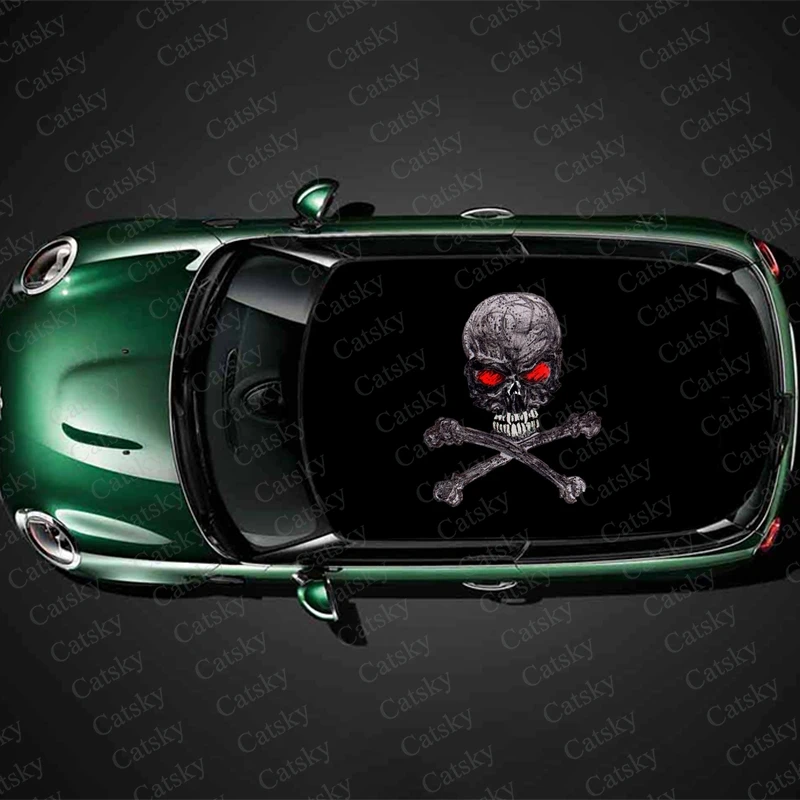 Evil Skull Head with Red Eyes Car Roof Sticker Wrap Racing SUV Auto Accessories Packaging Painted PVC Hood Graphic Decal Decor
Evil Skull Head with Red Eyes Car Roof Sticker Wrap Racing SUV Auto Accessories Packaging Painted PVC Hood Graphic Decal Decor