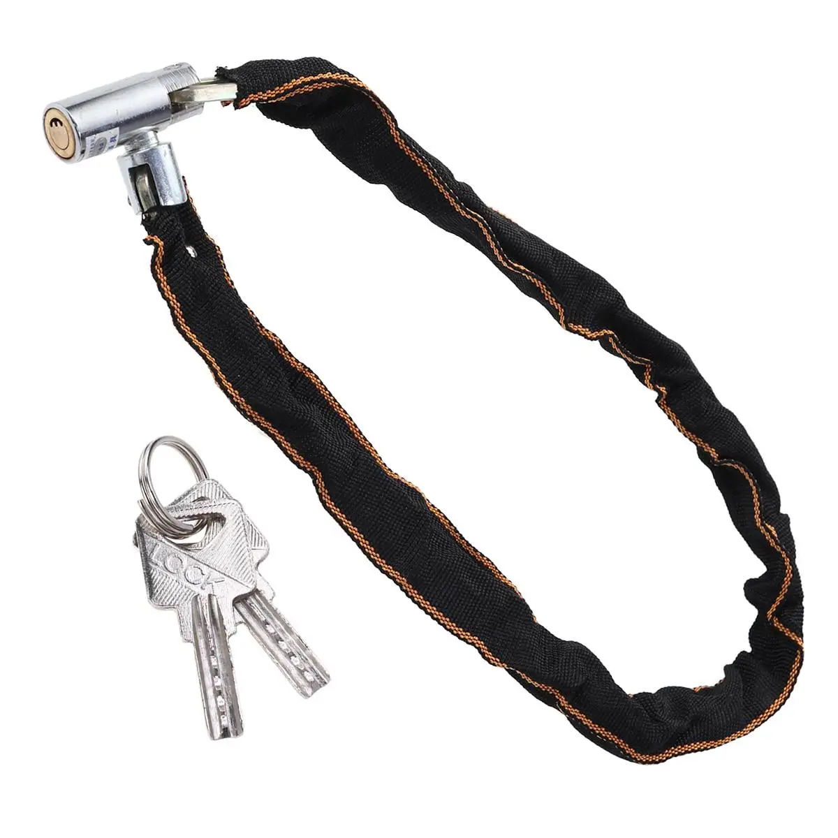 80 CM Bicycle Lock Lightweight Heavy Duty Cable Chain with Key Anti Theft Stainless Steel Wire Copper Core Canvas Coating Secure
80 CM Bicycle Lock Lightweight Heavy Duty Cable Chain with Key Anti Theft Stainless Steel Wire Copper Core Canvas Coating Secure