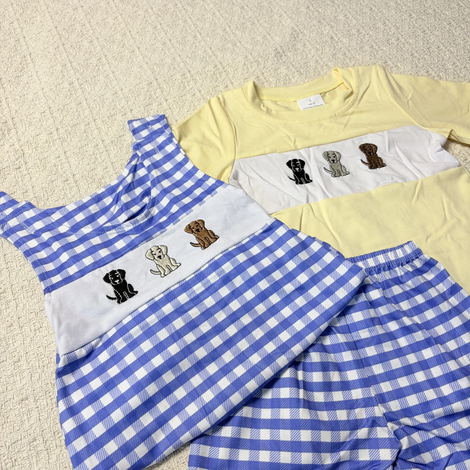 Boys Plaid Shorts Sibling Short Sleeve Dog Top Romper Set - Casual Children's Clothing Outfit
Boys Plaid Shorts Sibling Short Sleeve Dog Top Romper Set - Casual Children's Clothing Outfit